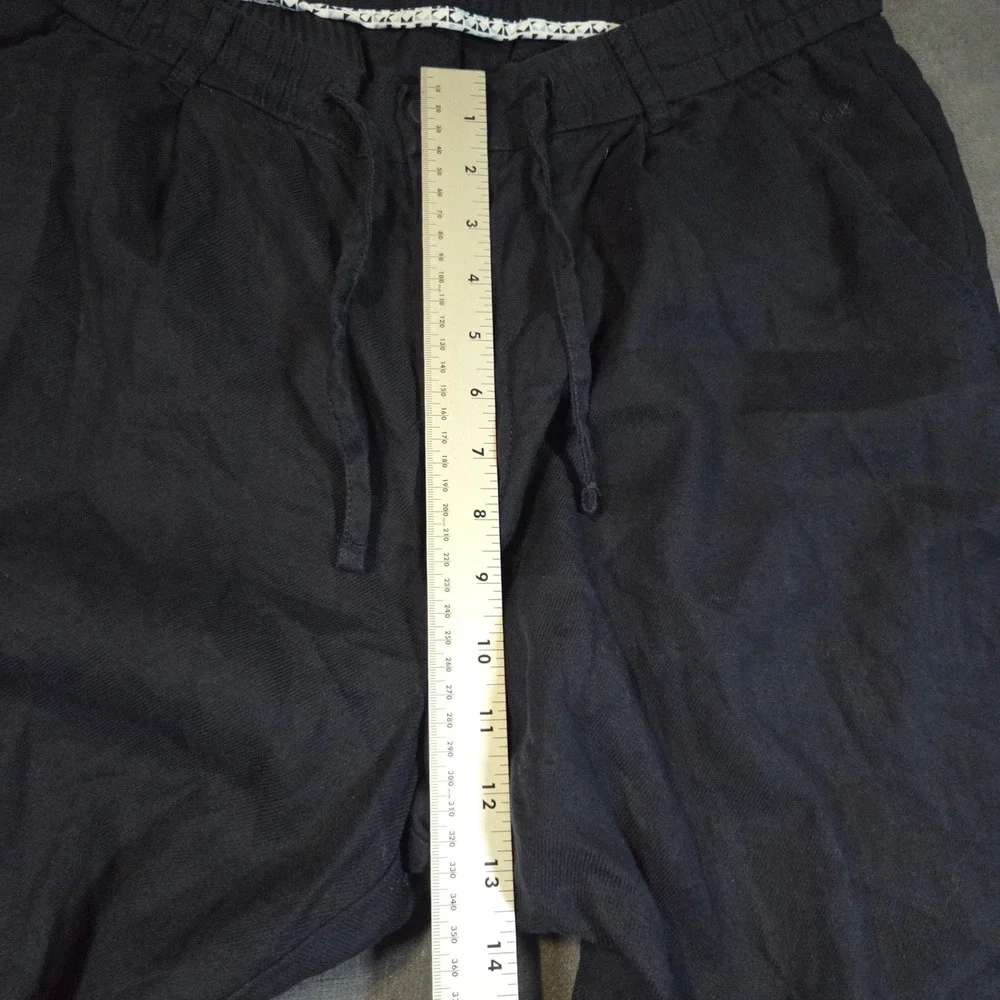 Porter & Ash Linen Blend Pants Mens XL Navy Blue Drawstring Trousers Casual